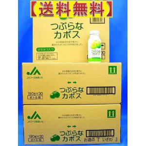 画像: 【送料無料】ja大分　つぶらなカボス １９０ｇ ３ケース(３０本入りジュース）　大分県産品　JAフーズおおいた